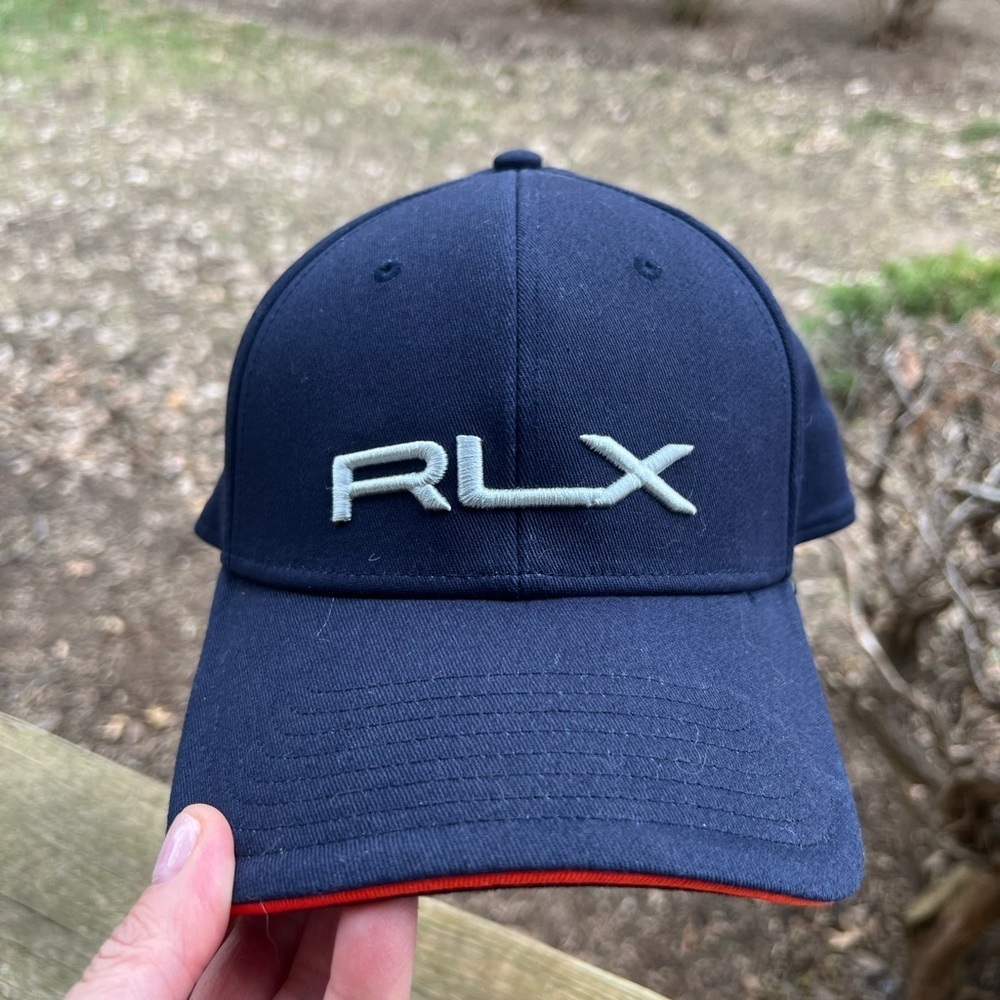 RLX Ralph Lauren blue white embroidered golf cap one size preppy athleisure - Picture 7 of 8